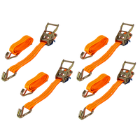 Conjunto de quatro correias de transporte UNITRIALER laranja de 8m/35mm/2t com tensor.