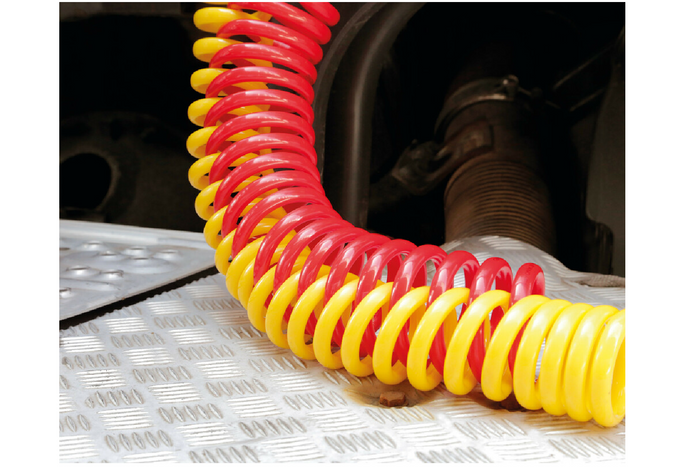 LAMPA Truck-Tights capa espiral para cabos 97170, manga flexível vermelha, 220 cm de diâmetro, 11 cm
