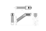 WAŚ 2552L W297.5.1 Luz de sinalização esquerda em LED com braço longo