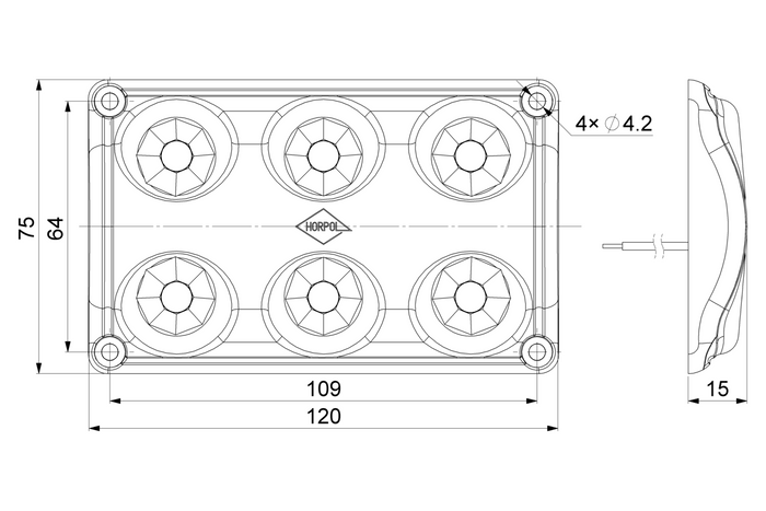 Lâmpada LED HORPOL LWD2154 de 990lm para interior de carro