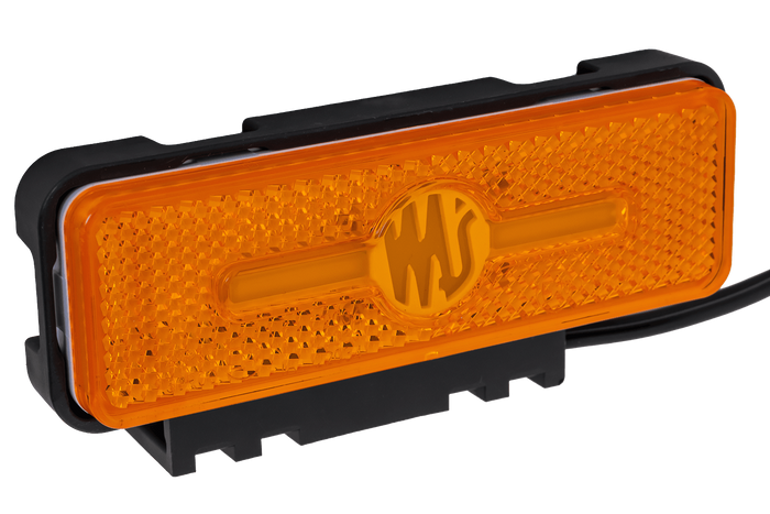 Lâmpada de sinalização LED WAŚ W254 2033, laranja, universal, com suporte.