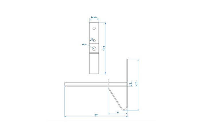 Conjunto de dois suportes de parede para pneus ProPlus 390050.