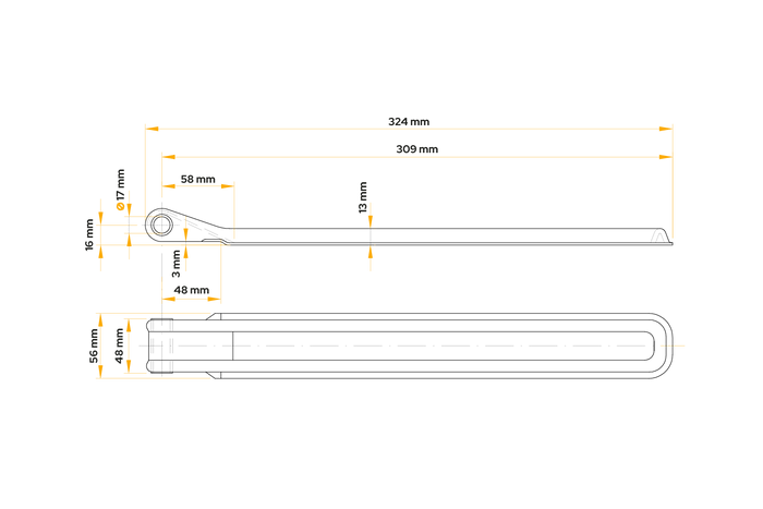 Dobradiça lateral de reboque WINTERHOFF BSCH 10-320 para montagem lateral de reboque