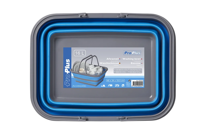 Tigela dobrável para viagem ProPlus 370303V01, tigela de silicone de 16 litros
