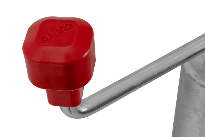 Roda jockey automática AL-KO 1223638 com alça, 500 kg, 60 mm, 1010-1350 mm