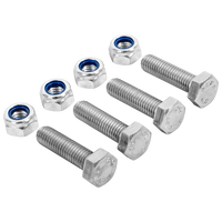 Conjunto de 4 parafusos sextavados M8x30 e 4 porcas autotravantes M8 MARCOPOL classe de parafuso 5.8 DIN933