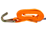 Conjunto de quatro cintas de transporte UNITRIALER laranja de 2m/25mm/1t com tensor.