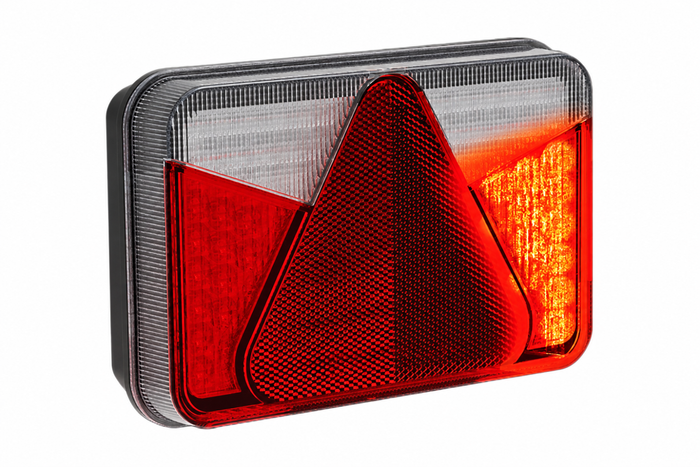 Lanterna traseira ASPÖCK MULTILED V, baioneta 5PIN, 4 funções, esquerda