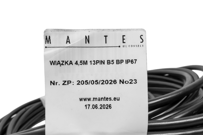 Instalação elétrica MANTES, chicote para reboque de barco de 4,4 m, plugue de 13 pinos, 2 conectores baioneta de 5 pinos