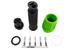 Conector à prova d'água MANTES para luzes traseiras de reboque, baioneta de 5 pinos, verde, lado direito.