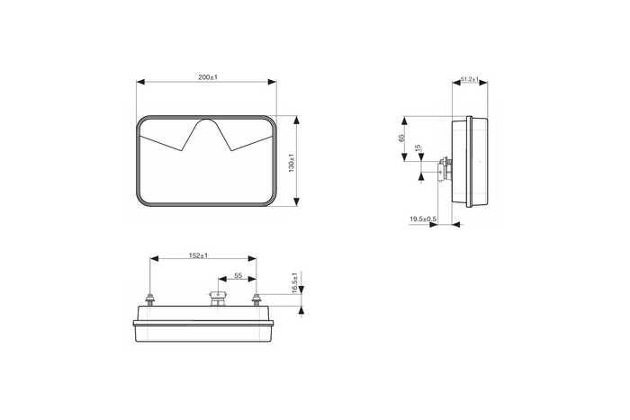 Lanterna traseira ASPÖCK MULTILED V, baioneta 8PIN, 6 funções, direita