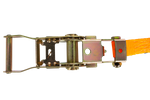 Conjunto de quatro cintas de transporte UNITRIALER laranja de 6m/25mm/1t com tensor.