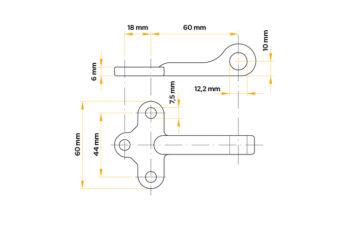 Suporte de engate lateral WINTERHOFF WVG 10-A para engate lateral de reboque