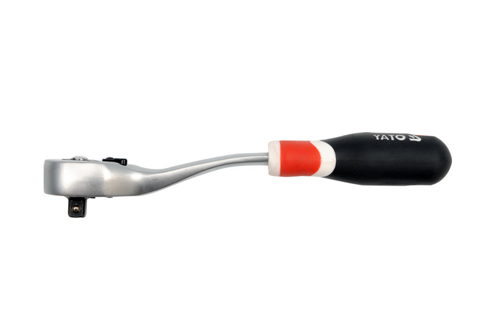 Catraca curva YATO YT-0730 de 1/4" com 155 mm de comprimento