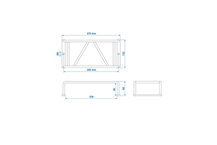 Grade de proteção para luz traseira de reboque ProPlus, 270x132x68mm
