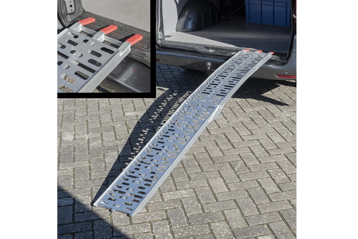 Rampas dobráveis ProPlus 390096 em alumínio para reboques, 220 cm, 680 kg, conjunto de 2