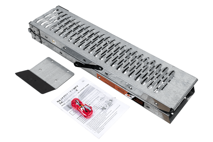 UNITRAILER ALR004B rampas dobráveis de aço para reboques, 190 cm, 400 kg, conjunto de 2