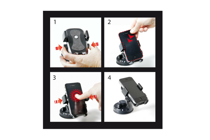 Suporte para celular Easy-Lock LAMP com ventosa.