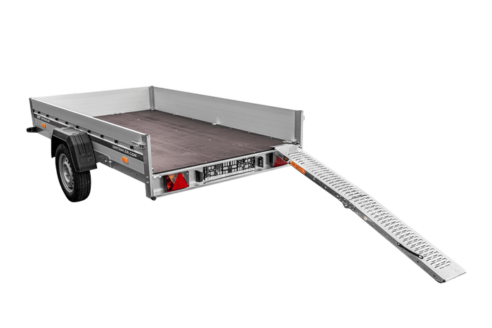 Rampa dobrável de aço UNITRAILER ALR004B para reboque, 190 cm, 200 kg