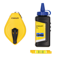 Conjunto de marcação STANLEY STHT47113-0, barbante + giz + nível de bolha