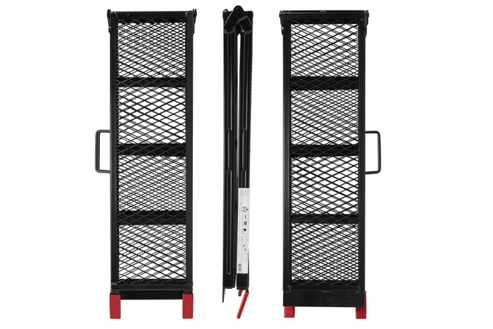 ProPlus 390094 rampas dobráveis de aço para reboques, 203 cm, 680 kg, conjunto de 2