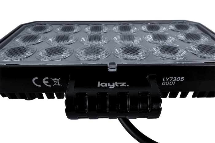 Refletor retangular para lâmpada de trabalho LED LAYTZ LY7305 com 72 LEDs e 7000 lm