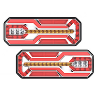Lanternas traseiras TruckLED L1949+L1950 com cabo LED de 0,45 m e 6 funções (esquerda + direita).