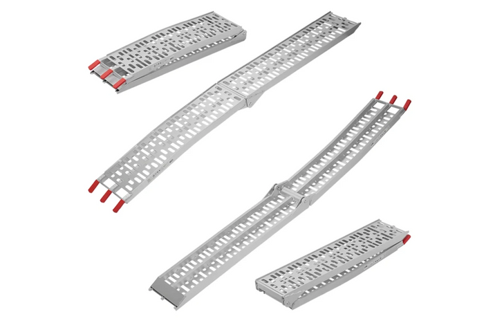 Rampas dobráveis ProPlus 390096 em alumínio para reboques, 220 cm, 680 kg, conjunto de 2