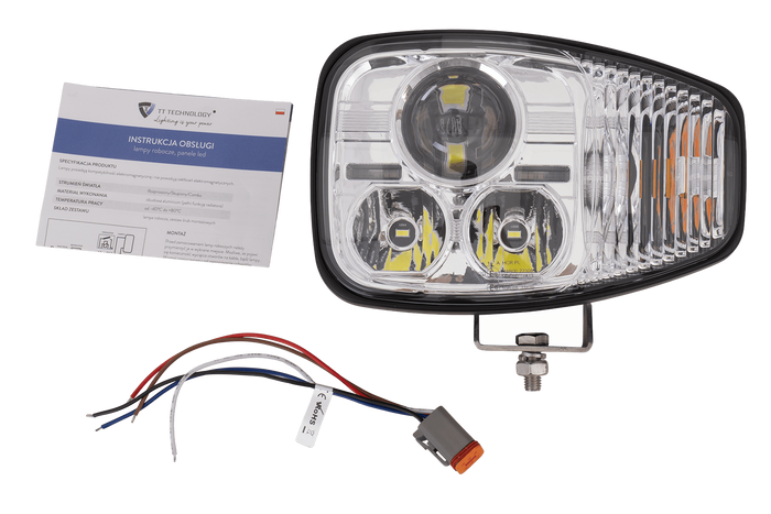 Faróis de LED TT Technology TT.16610-L+TT.16610-P com 3 funções, 21 LEDs, 4450lm (esquerdo + direito) para JCB/Cat/Manitou/Volvo/Terex