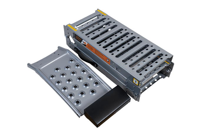 UNITRAILER ALR005 rampas dobráveis de aço para reboques, 200 cm, 500 kg, conjunto de 2